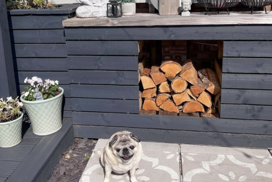 Outdoor log store