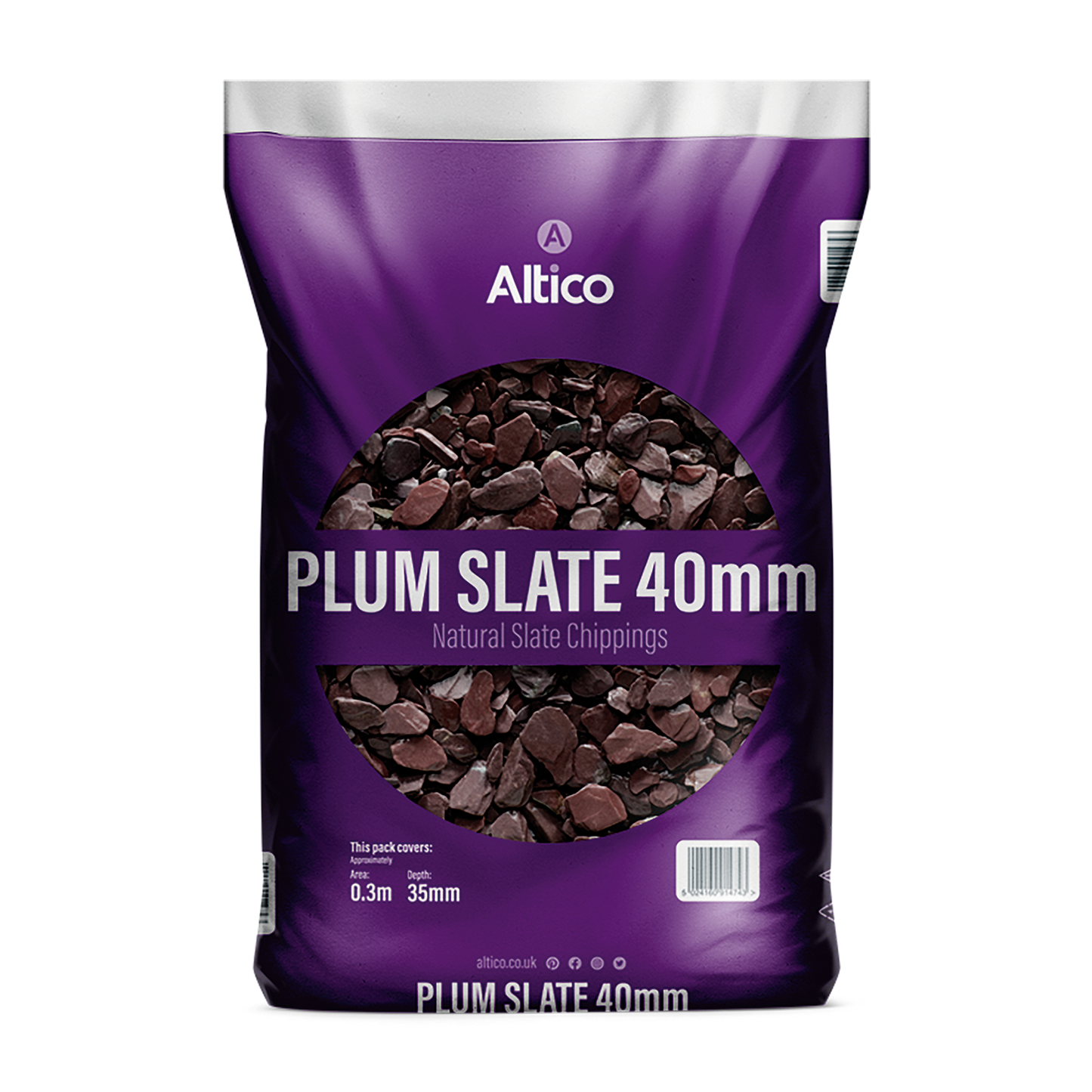 Plum Slate Chippings 40mm