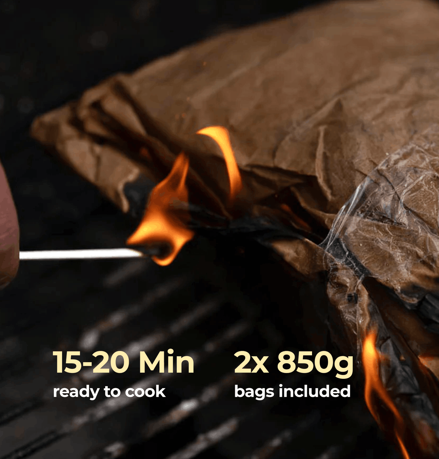 Homefire Instant Light Lumpwood Charcoal - 2 x 1kg