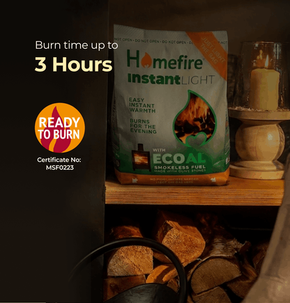 Homefire Instant Light Smokeless Coal Fire - 3kg