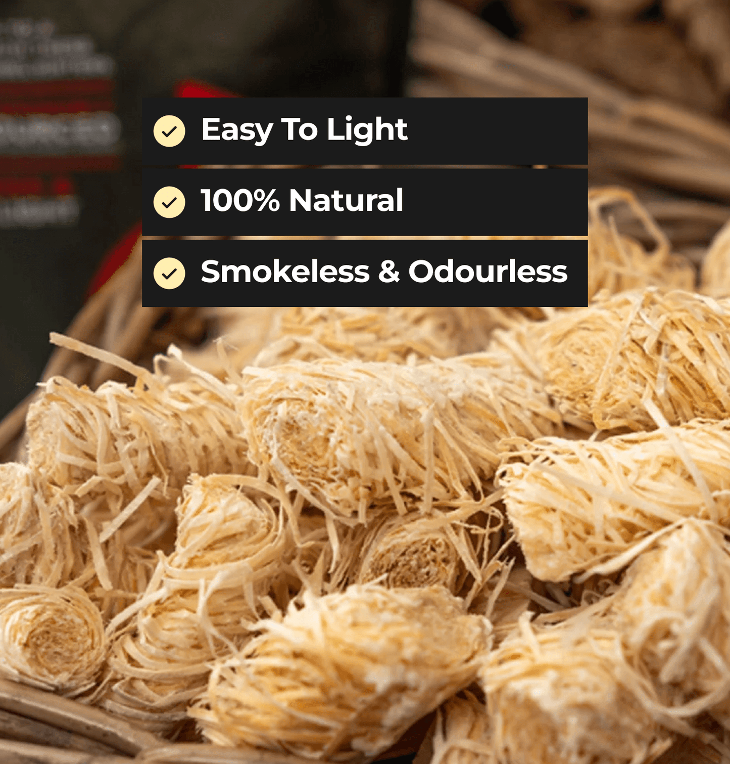 Homefire Twizlers (Wood Wool) Natural Firelighters